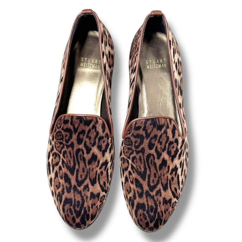 Stuart Weitzman Leopard Print Fabric Leather Trim… - image 4